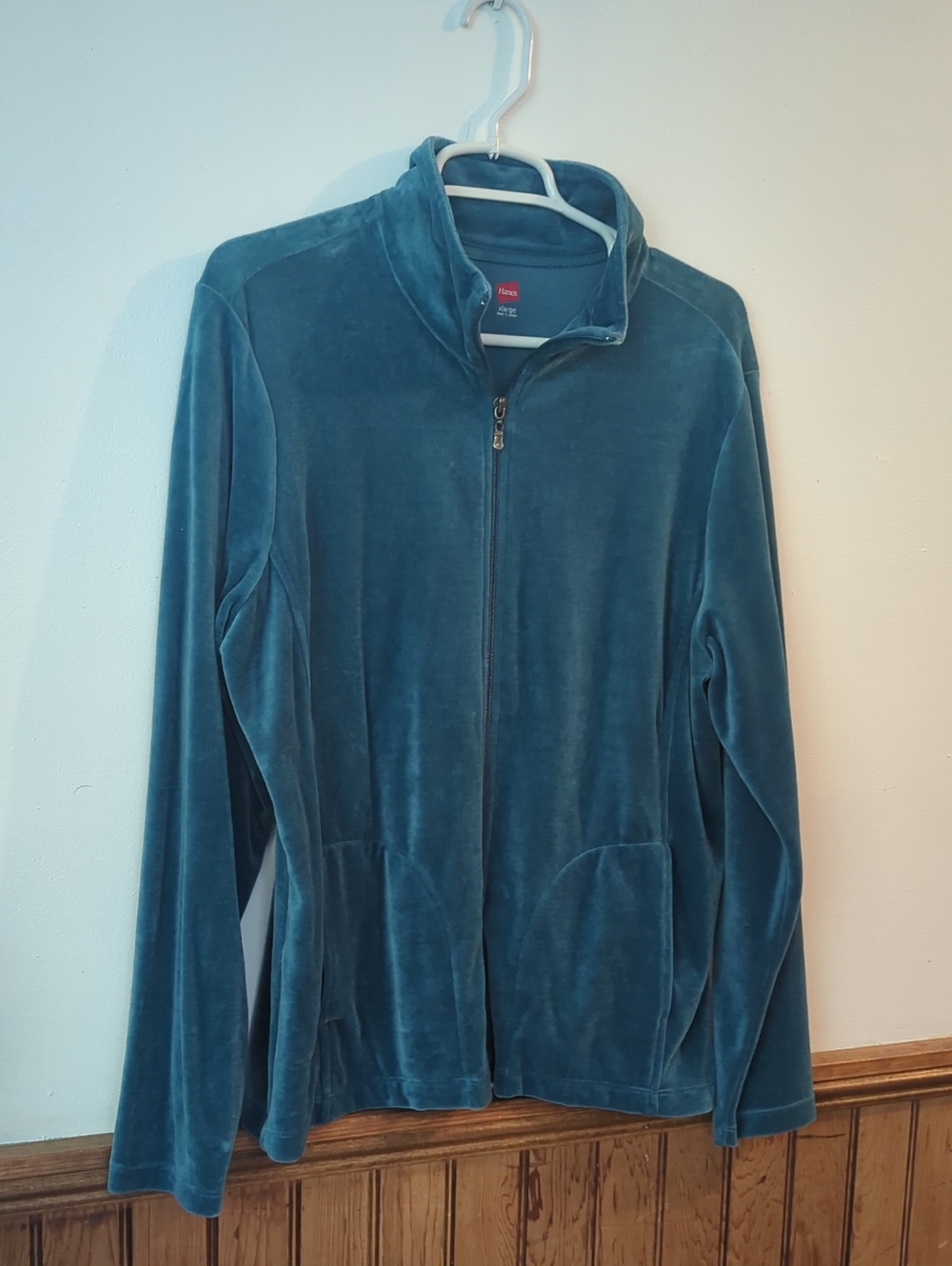 Hanes Teal  Full-Zip Jacket  Size XL
